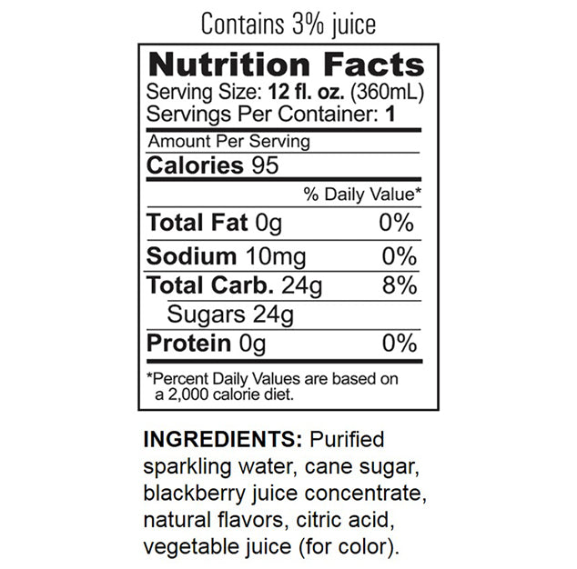 GUS Soda - Dry Blackberry - 12 oz (12 Glass Bottles)