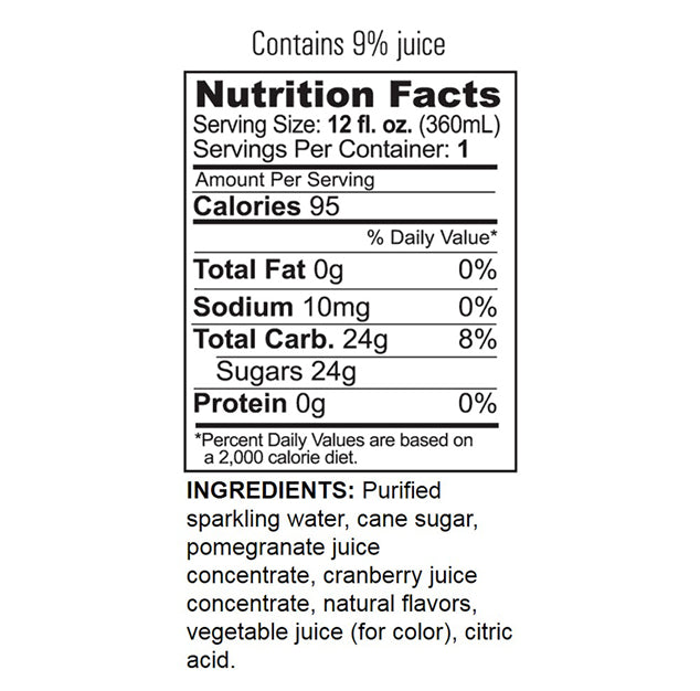 GUS Soda - Dry Pomegranate - 12 oz (9 Glass Bottles)