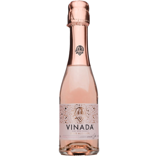 VINADA - Sparkling Rose Mini - Zero Alcohol -200 mL (12 Glass Bottles)