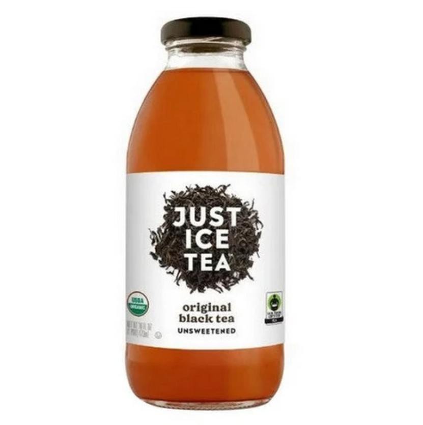 Just Ice Tea - Original Black Tea (Unsweetened) - 16 oz (12 Glass Bottles)