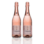 VINADA - Sparkling Rose - Zero Alcohol Wine - 750 mL (8 Glass Bottles)