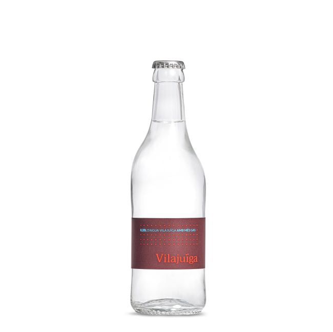 Vilajuiga - Carbonated Natural Mineral Water (Added Carbon Dioxide) - 0.35 L (12 Glass Bottles)