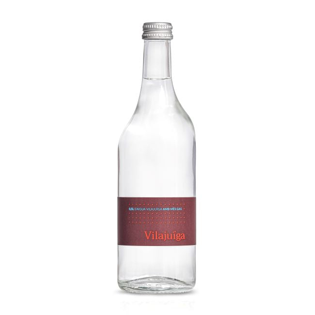 Vilajuiga - Carbonated Natural Mineral Water (Added Carbon Dioxide) - 0.5 L (1 Glass Bottle)