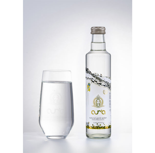 Aur'a - Natural Gold Water - 330 ml (1 Glass Bottle)