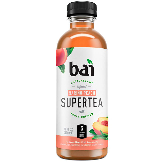 Bai - Narino Peach Tea - 18 oz (12 Plastic Bottles)