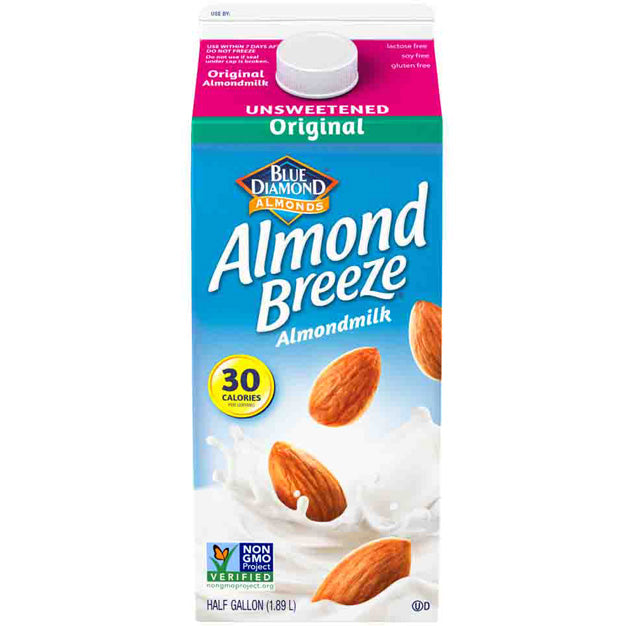 Blue Diamond Almond Breeze Original Unsweetened (Half a Gallon)