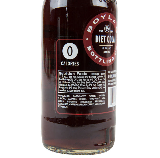 Boylan - Diet Cane Cola - 12 oz (24 Glass Bottles)