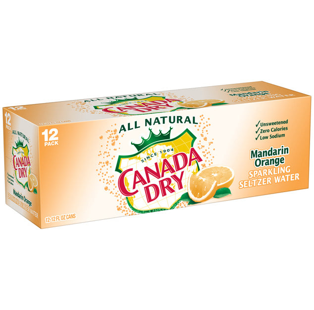 Canada Dry - Sparkling Mandarin Orange - 12 oz (24 Cans)