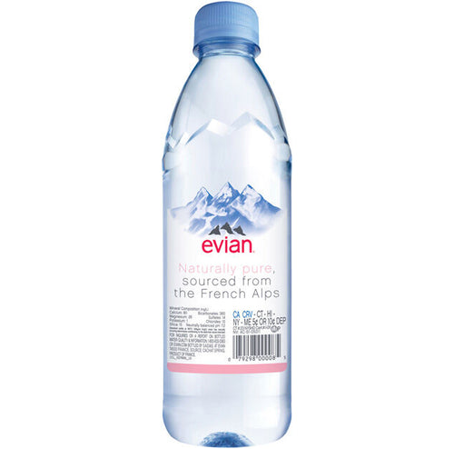 Evian - Spring Water - 500 ml (12 Plastic Bottles)