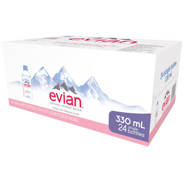 Evian - Spring Water - 330 ml (24 Plastic Bottles)