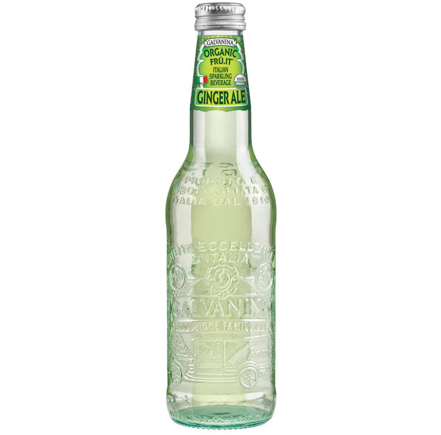 Galvanina - Organic Italian Soda Ginger Ale - 12 oz (12 Glass Bottles)