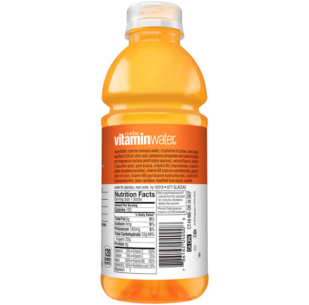 Vitamin Water - Essential - Orange Orange - 20 oz (12 Plastic Bottles)