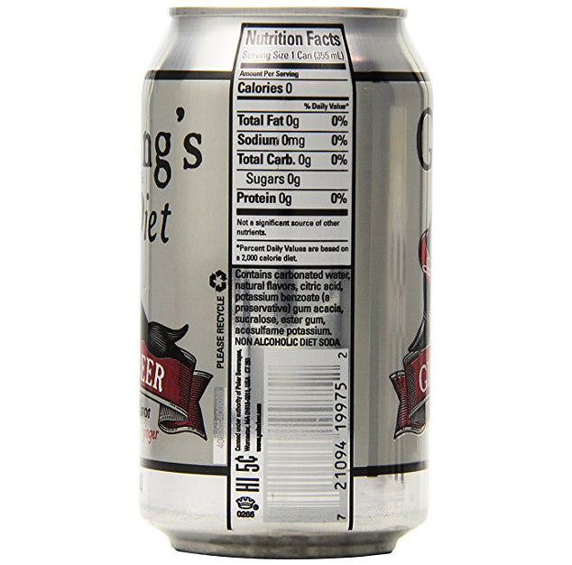 Goslings - Diet Ginger Beer - 12 oz (9 Cans)