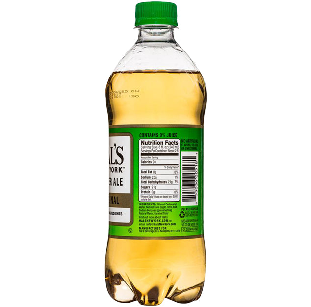 Hal's NY - Ginger Ale - 20 oz (24 Plastic Bottles)