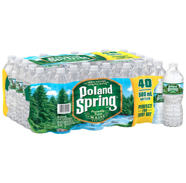 Poland Spring - Spring Water (40 Pack) - 16 oz (40 Plastic Bottles)