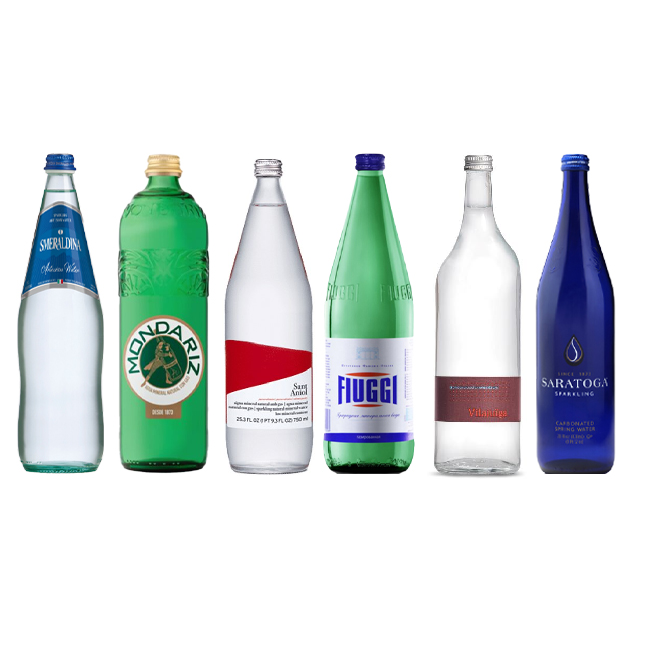 Assorted Variety Packs - Stellar - Sparkling Water Variety Pack - 750 ml to 1 Liter (6 Glass Bottles)