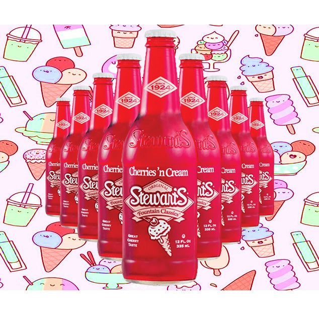Stewart's - Cherries 'N Cream - 12 oz (24 Glass Bottles)