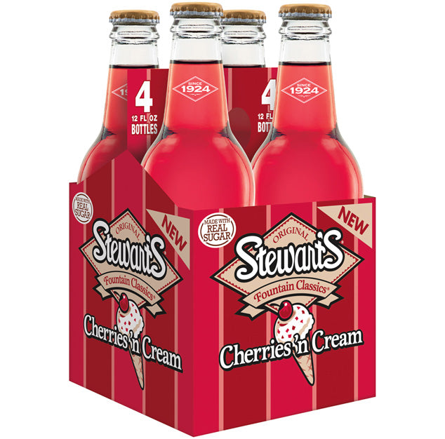 Stewart's - Cherries 'N Cream - 12 oz (24 Glass Bottles)