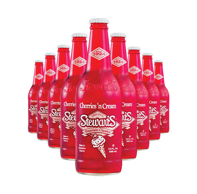Stewart's - Cherries 'N Cream - 12 oz (24 Glass Bottles)