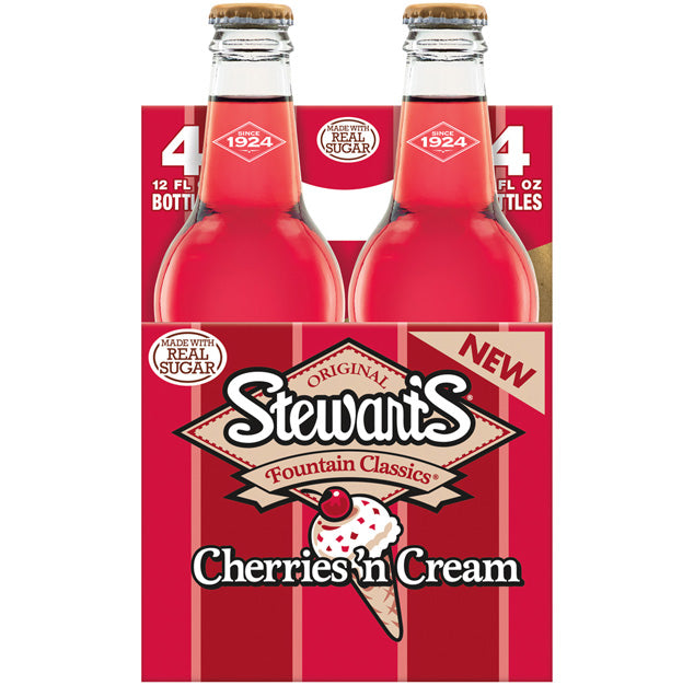 Stewart's - Cherries 'N Cream - 12 oz (24 Glass Bottles)