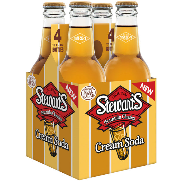 Stewart's - Cream Soda - 12 oz (12 Glass Bottles)