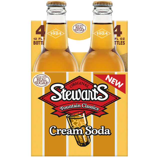 Stewart's - Cream Soda - 12 oz (24 Glass Bottles)