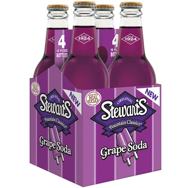 Stewart's - Grape - 12 oz (24 Glass Bottles)
