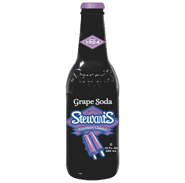 Stewart's - Grape - 12 oz (24 Glass Bottles)