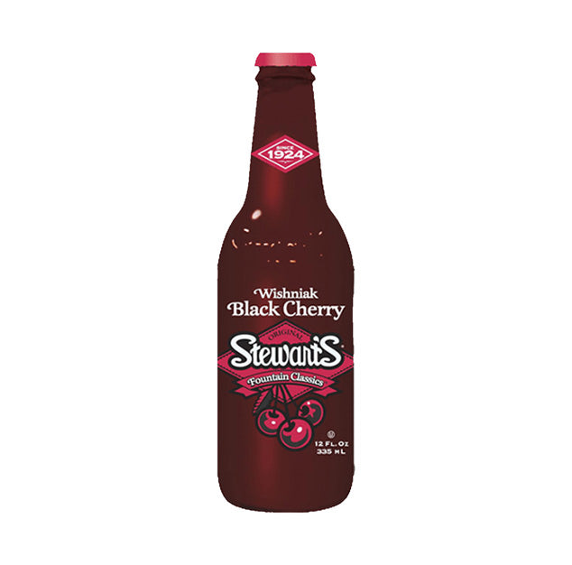 Stewart's - Black Cherry - 12 oz (24 Glass Bottles)
