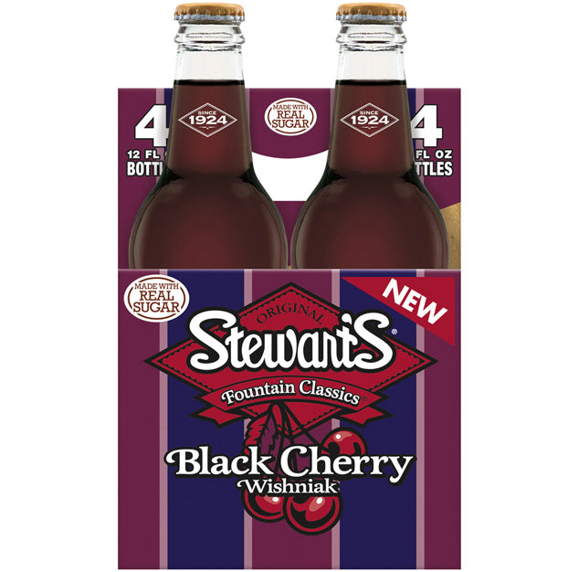 Stewart's - Black Cherry - 12 oz (24 Glass Bottles)