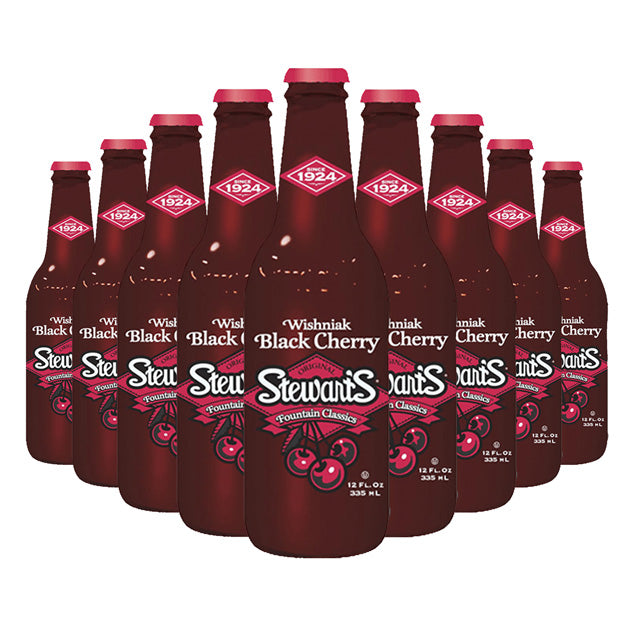 Stewart's - Black Cherry - 12 oz (24 Glass Bottles)