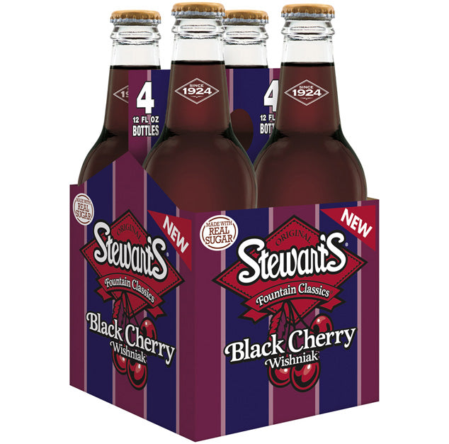 Stewart's - Black Cherry - 12 oz (24 Glass Bottles)