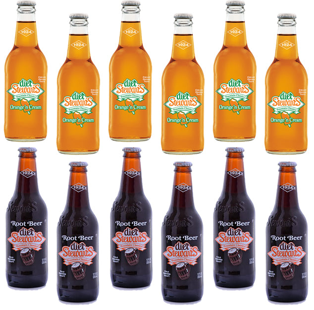 Stewart's - Diet Variety Pack - 12 oz (12 Glass Bottles)