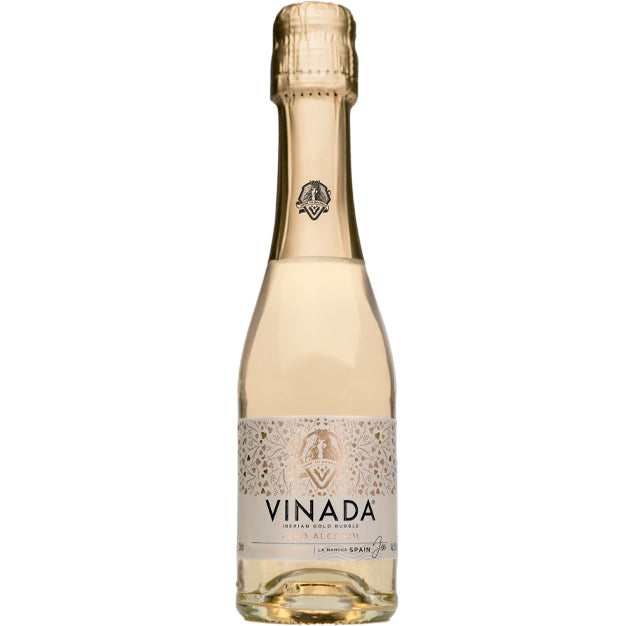 VINADA - Crispy Chardonnay and Sparkling Gold Variety Pack - Zero Alcohol Wine - 200 ml (12 Glass Bottles)