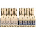 VINADA - Crispy Chardonnay and Sparkling Gold Variety Pack - Zero Alcohol Wine - 200 ml (12 Glass Bottles)