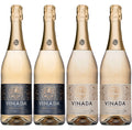VINADA - Crispy Chardonnay and Sparkling Gold Variety Pack - Zero Alcohol Wine - 750 ml (4 Glass Bottles)