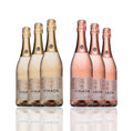 VINADA - Sparkling Gold & Rose Variety Pack  - Zero Alcohol Wine - 750 mL (6 Glass Bottles)
