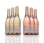 VINADA - Sparkling Gold & Rose Variety Pack  - Zero Alcohol Wine - 750 mL (6 Glass Bottles)