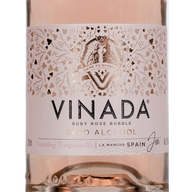 VINADA - Sparkling Gold & Rose Mini Variety Pack - Zero Alcohol - 200 mL (24 Glass Bottles)