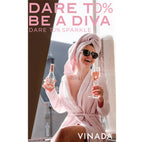 VINADA - Crispy Chardonnay and Sparkling Rose Variety Pack - Zero Alcohol Wine - 200 ml (12 Glass Bottles)