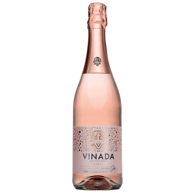 VINADA - Crispy Chardonnay, Sparkling Gold, Sparkling Rose Variety Pack (Zero Alcohol) - 750 ml (6 Glass Bottles)