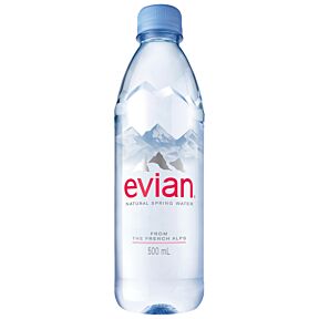 Evian - Spring Water - 500 ml (24 Plastic Bottles)