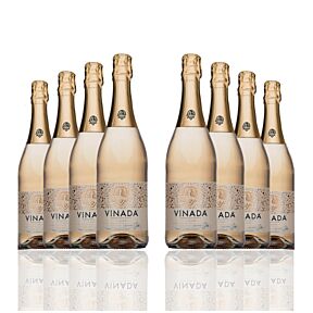 Vinada - Sparkling Gold - Zero Alcohol Wine - 750 mL (8 Glass Bottles)