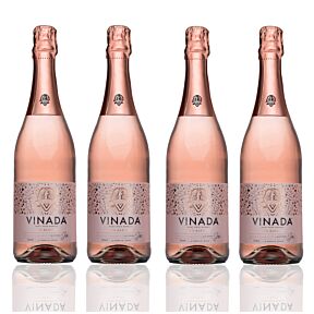 Vinada - Sparkling Rose - Zero Alcohol Wine - 750 mL (4 Glass Bottles)