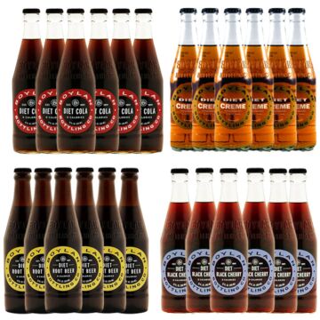 Boylan - Diet Soda Variety Pack - 12 oz (24 Glass Bottles)