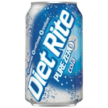 Diet Rite - Pure Zero Cola - 12 oz (24 Cans)