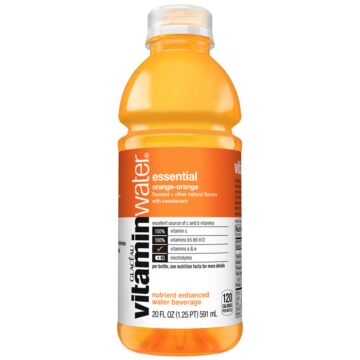 Vitamin Water - Essential - Orange Orange - 20 oz (12 Plastic Bottles)