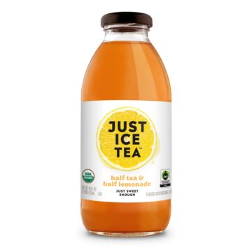 Just Ice Tea - Half Tea & Half Lemonade (Just Sweet Enough) - 16 oz (12 Glass Bottles)