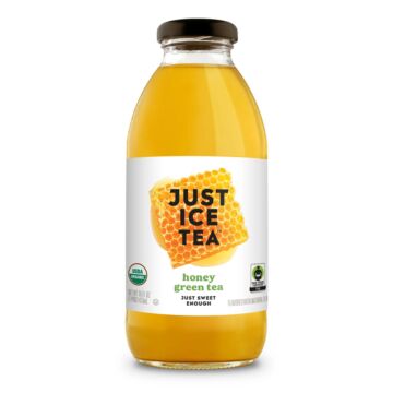 Just Ice Tea - Honey Green Tea (Just Sweet Enough) - 16 oz (12 Glass Bottles)