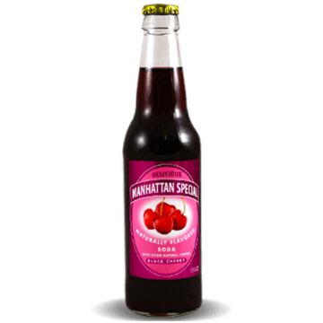 Manhattan Special - Black Cherry Soda - 12 oz (24 Glass Bottles) 